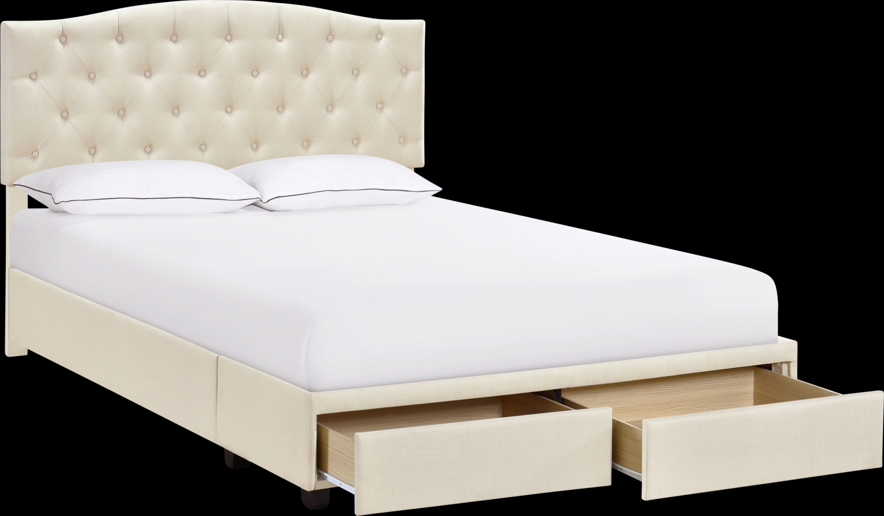 Kerrydale Cream Queen Bed - Thumbnail - Image 4