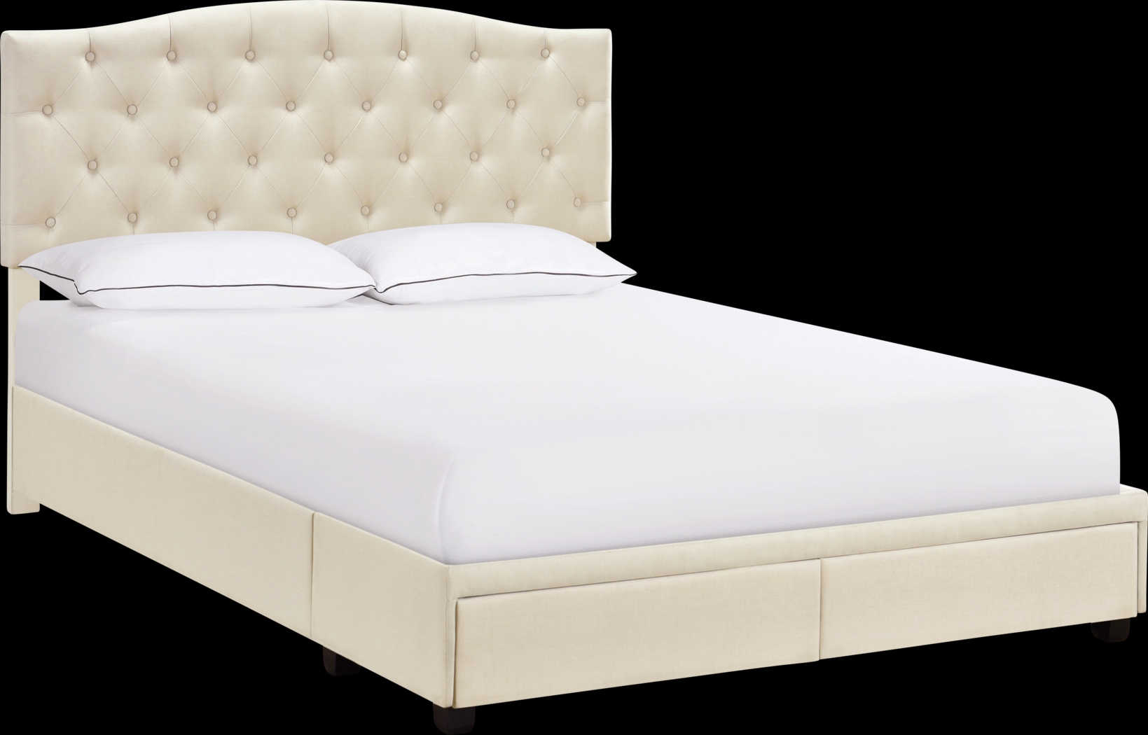 Kerrydale Cream Queen Bed - Thumbnail - Image 1