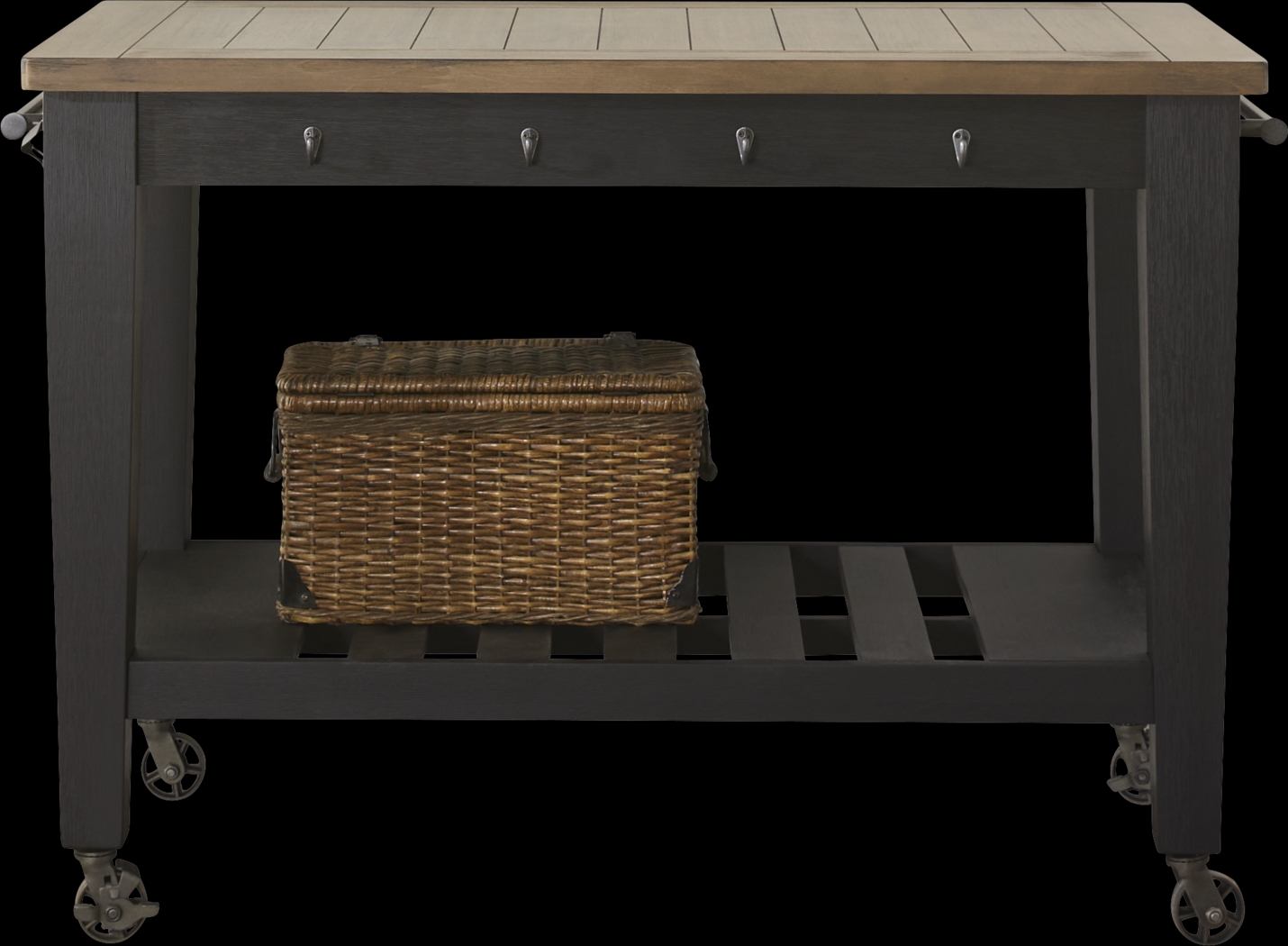 Keston Black Kitchen Cart - Thumbnail - Image 2