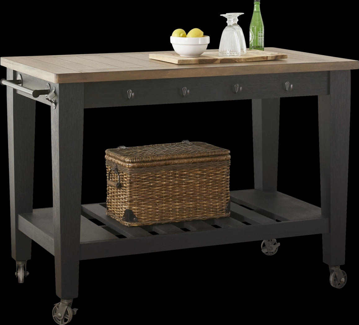 Keston Black Kitchen Cart - Thumbnail - Image 1