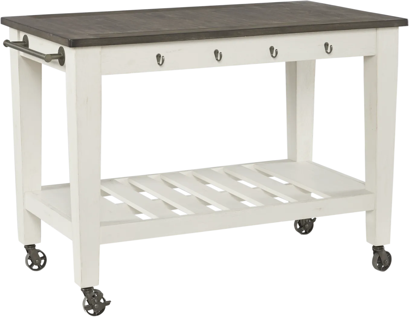 Keston White Kitchen Cart - Thumbnail - Image 1