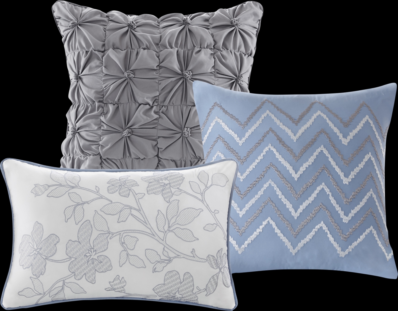 Keudel Blue 6 Pc Full/Queen Coverlet Set - Thumbnail - Image 3