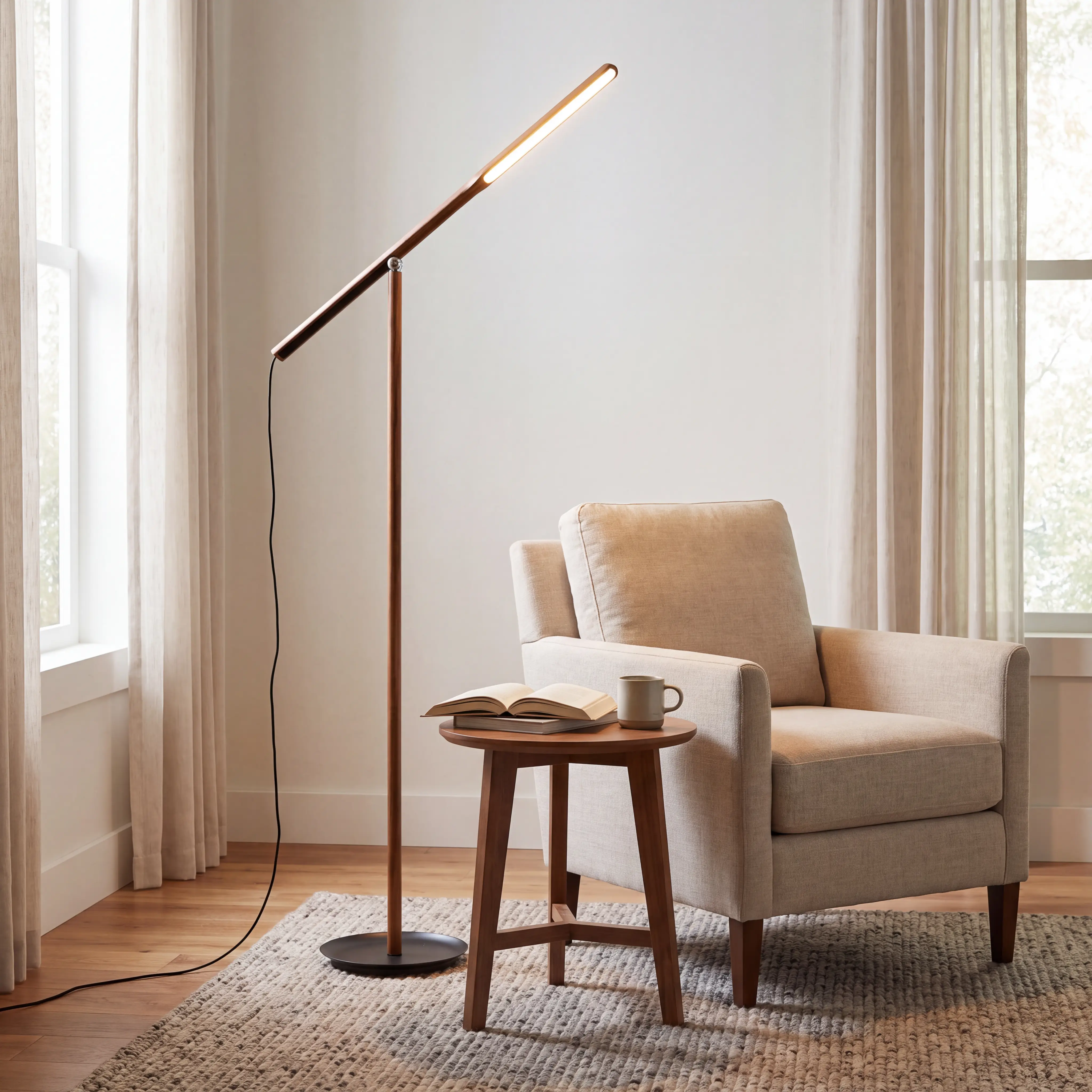 Keystone Court Walnut Floor Lamp - Thumbnail - Image 11
