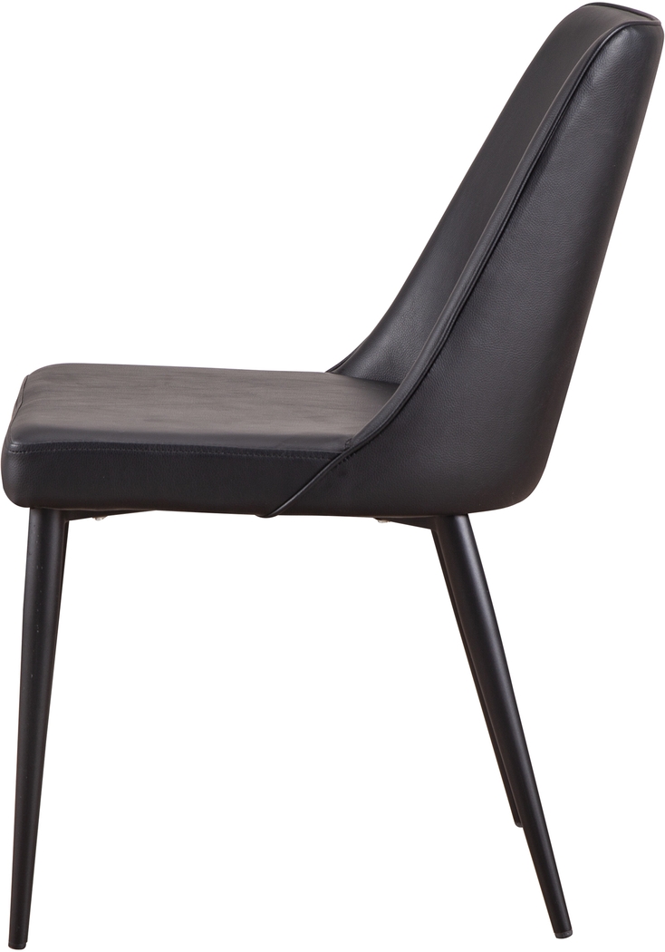 Khett Black Side Chair, Set of 2 - Thumbnail - Image 3