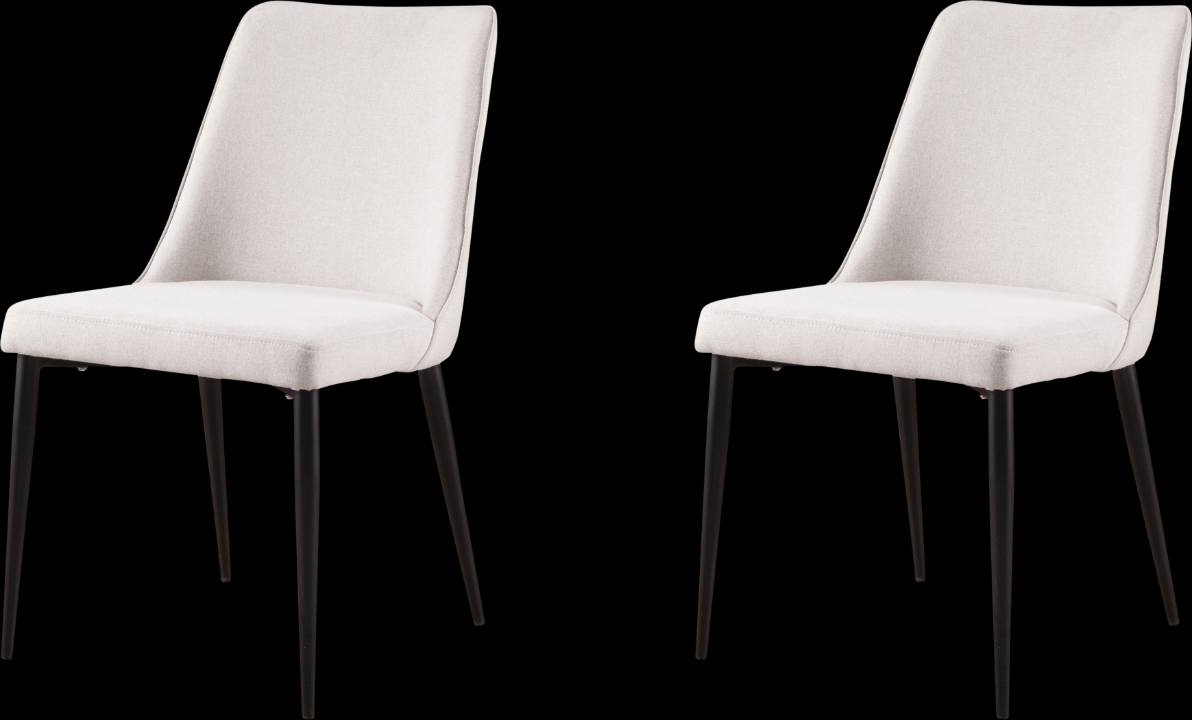 Khett White Side Chair, Set of 2 - Thumbnail - Image 1