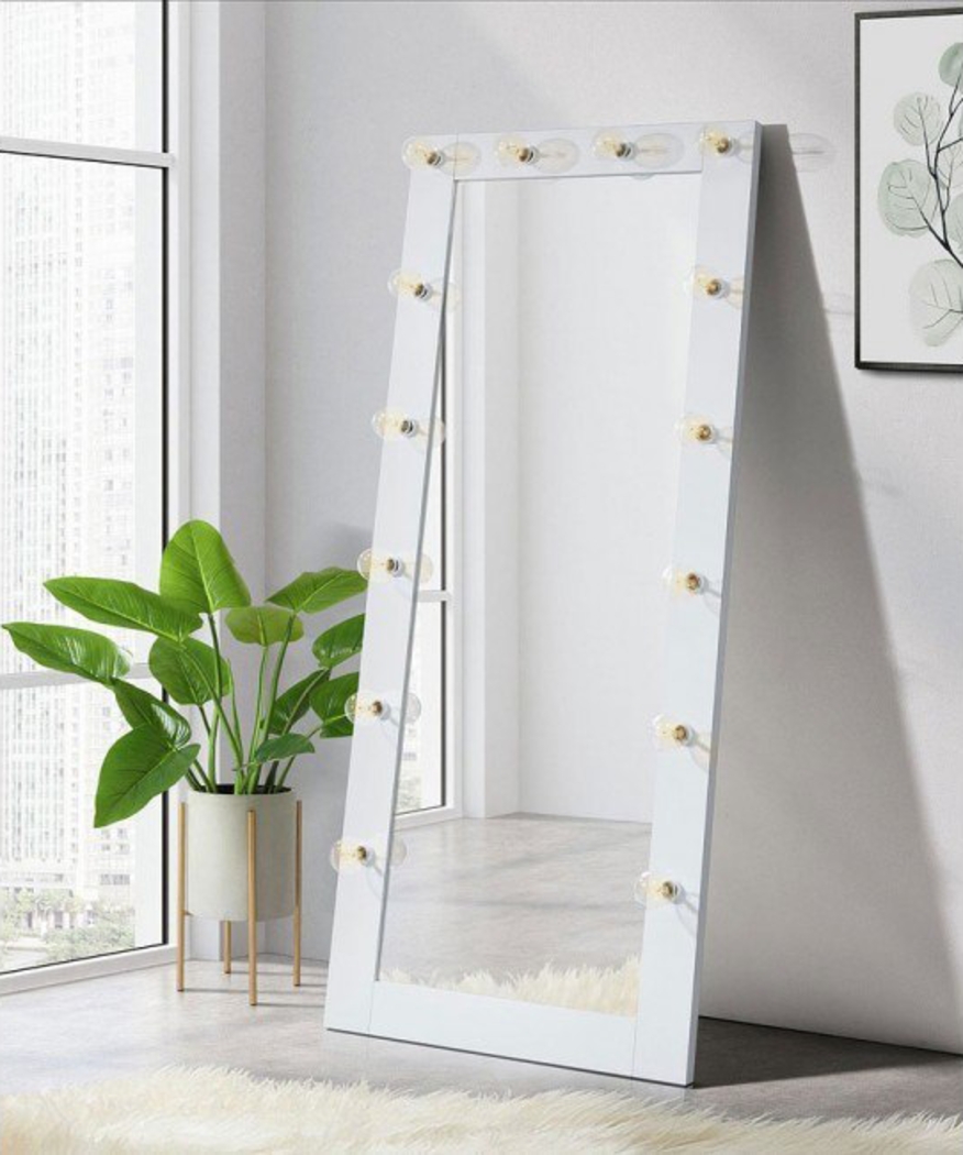 Khnem White Floor Mirror - Thumbnail - Image 2