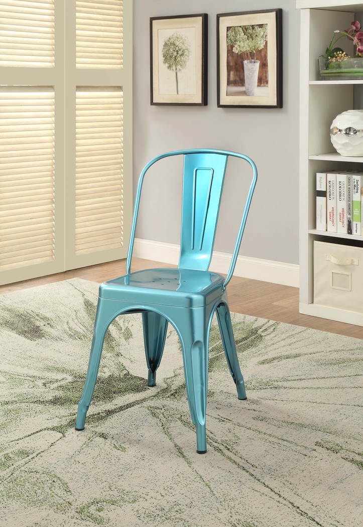 Kibbe Blue Side Chair (Set of 2) - Thumbnail - Image 2