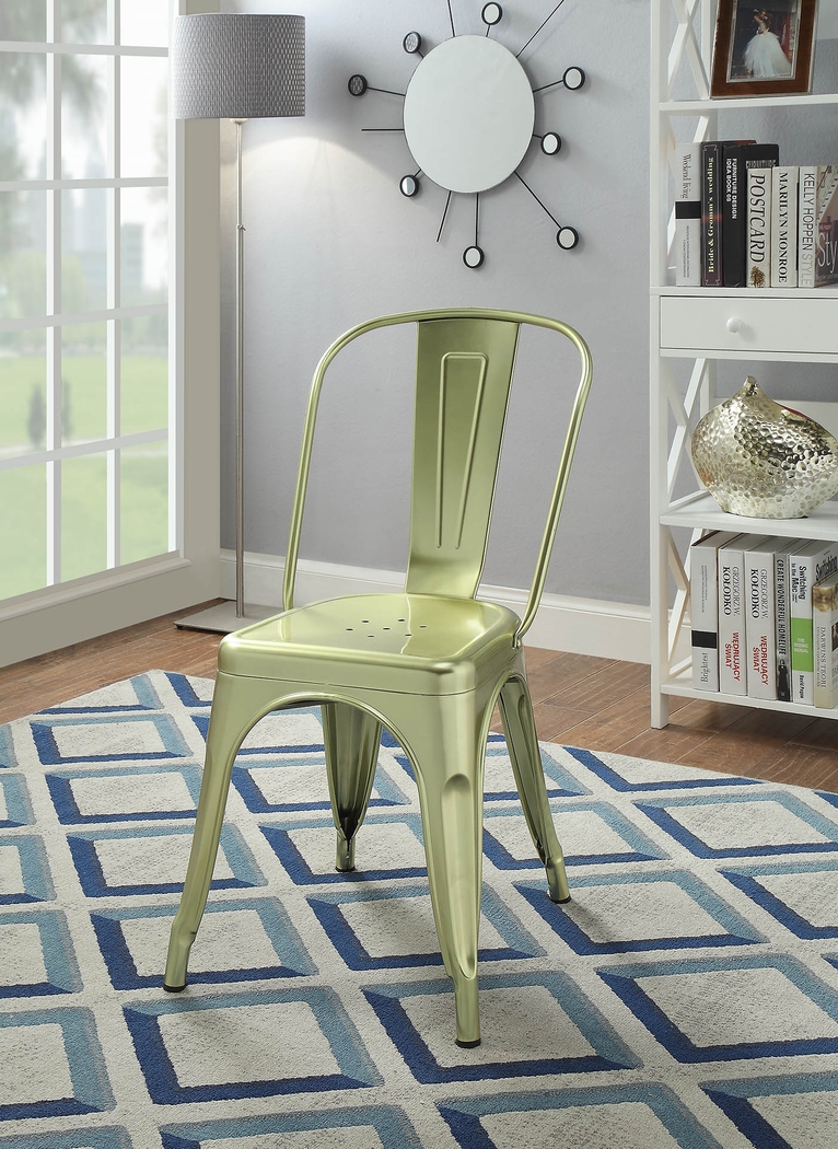 Kibbe Green Side Chair (Set of 2) - Thumbnail - Image 2