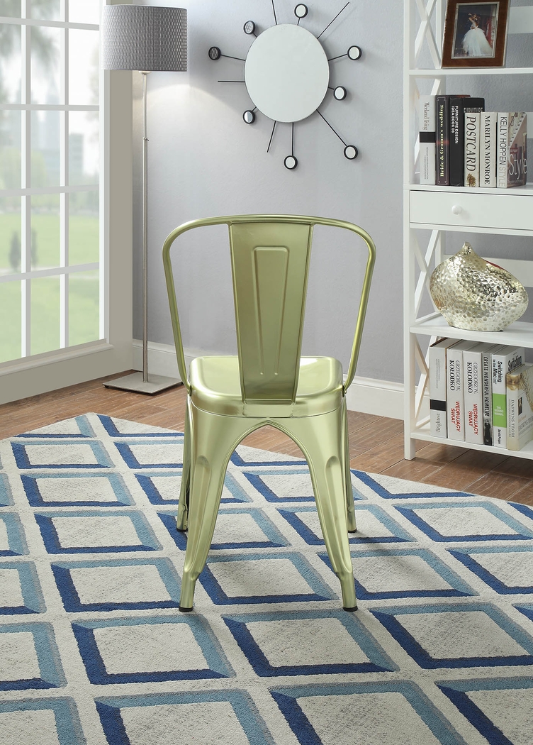 Kibbe Green Side Chair (Set of 2) - Thumbnail - Image 3