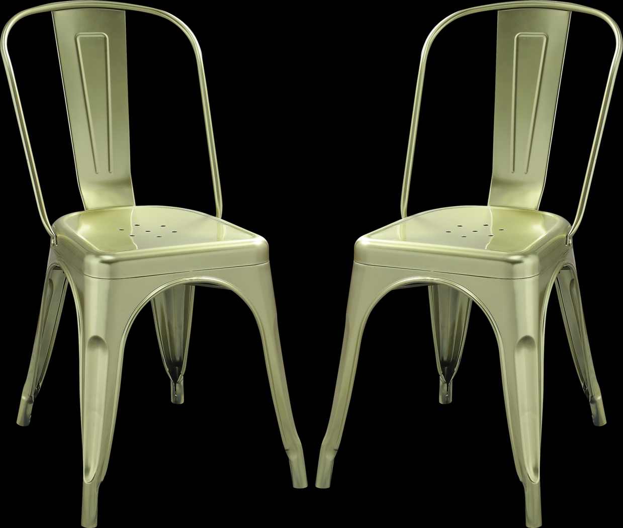 Kibbe Green Side Chair (Set of 2) - Thumbnail - Image 1