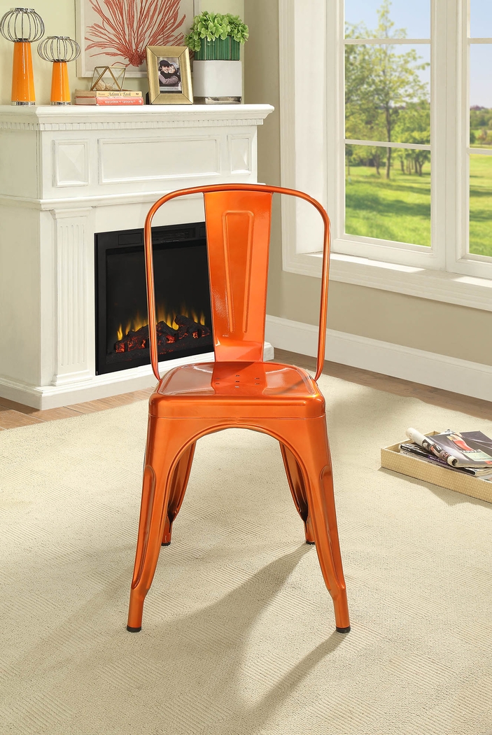 Kibbe Orange Side Chair (Set of 2) - Thumbnail - Image 4