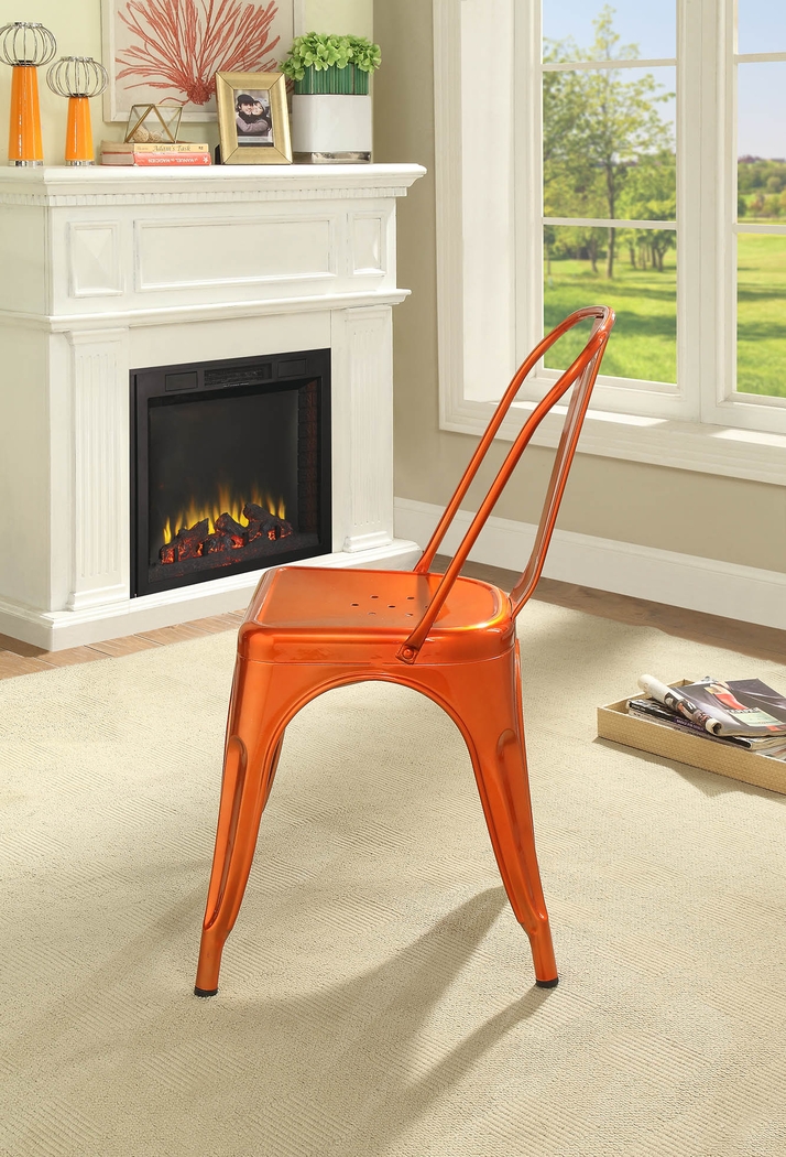 Kibbe Orange Side Chair (Set of 2) - Thumbnail - Image 5