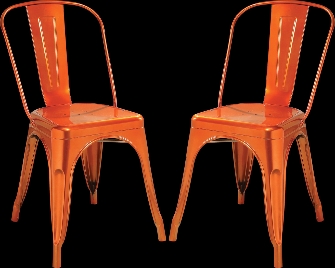 Kibbe Orange Side Chair (Set of 2) - Thumbnail - Image 1