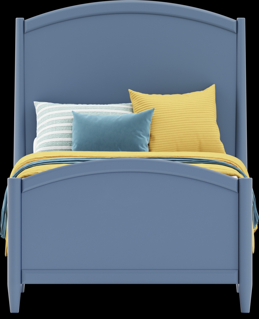 Kids Modern Colors Slate Blue Twin XL Panel Bed - Thumbnail - Image 3