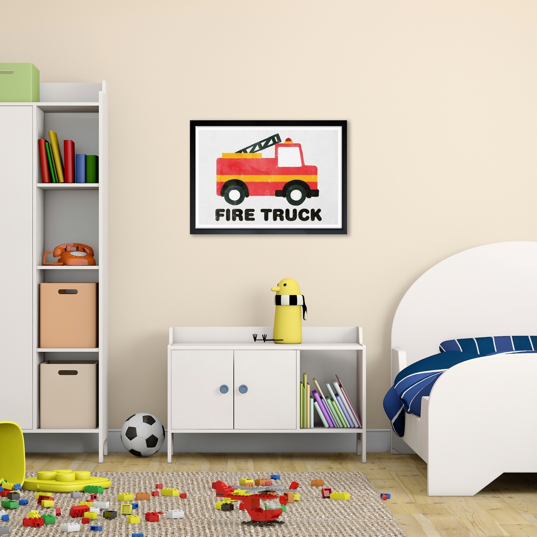 Kids A Little Fire Truck Red Wall Art - Thumbnail - Image 3