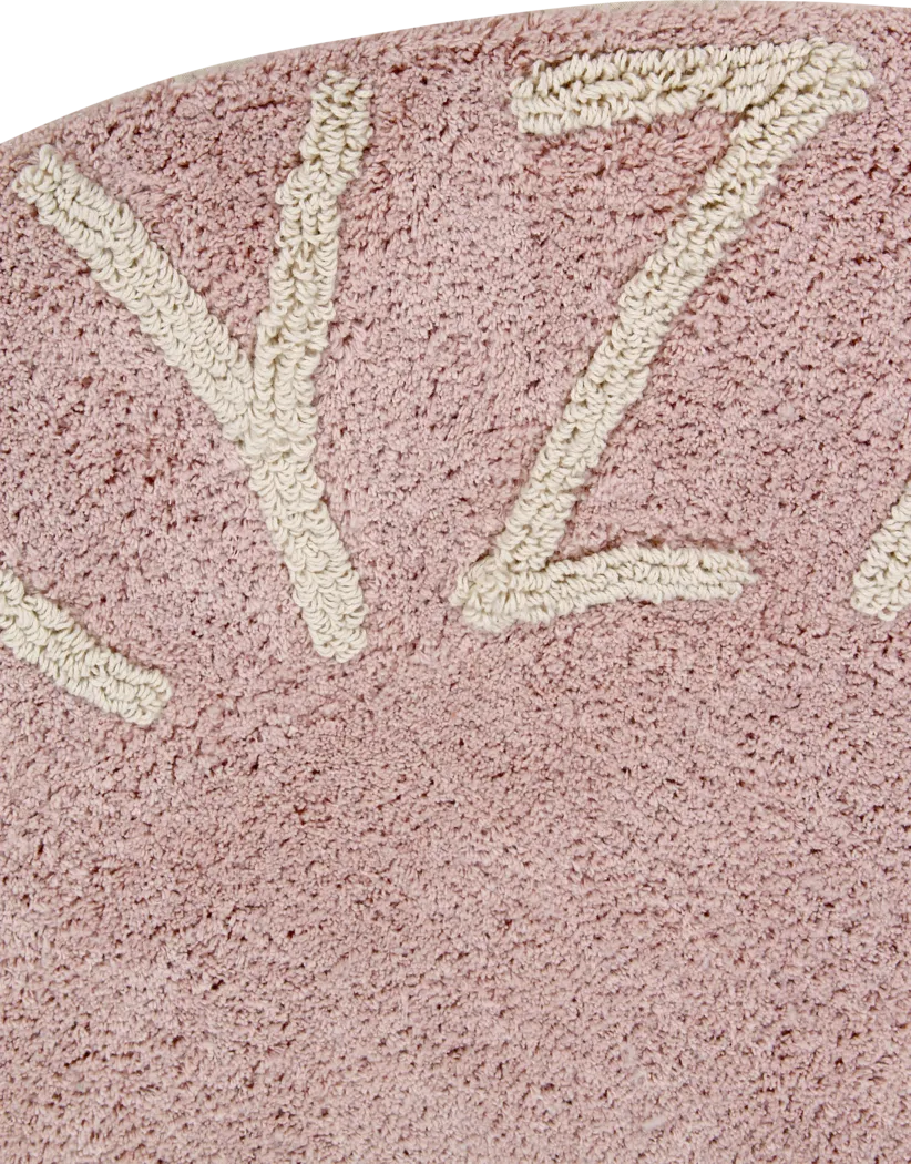 Kids ABC Natural/Nude 5' Machine Washable Round Rug - Thumbnail - Image 5