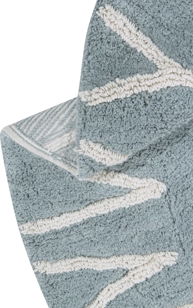 Kids ABCs Blue 5' Machine Washable Round Rug - Thumbnail - Image 4