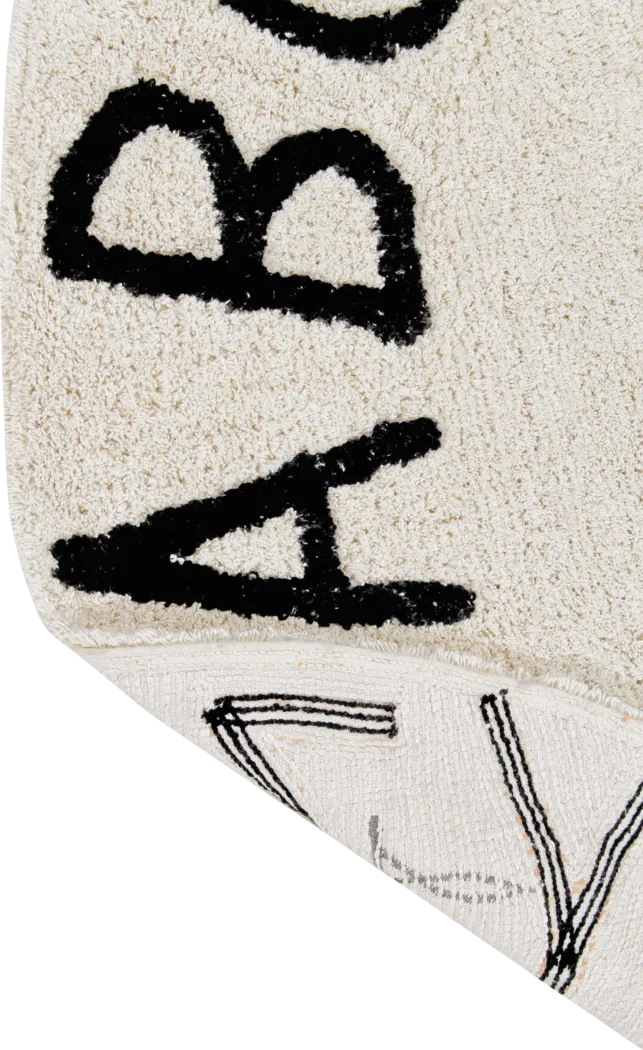Kids ABCs Natural 5' Machine Washable Round Rug - Thumbnail - Image 4