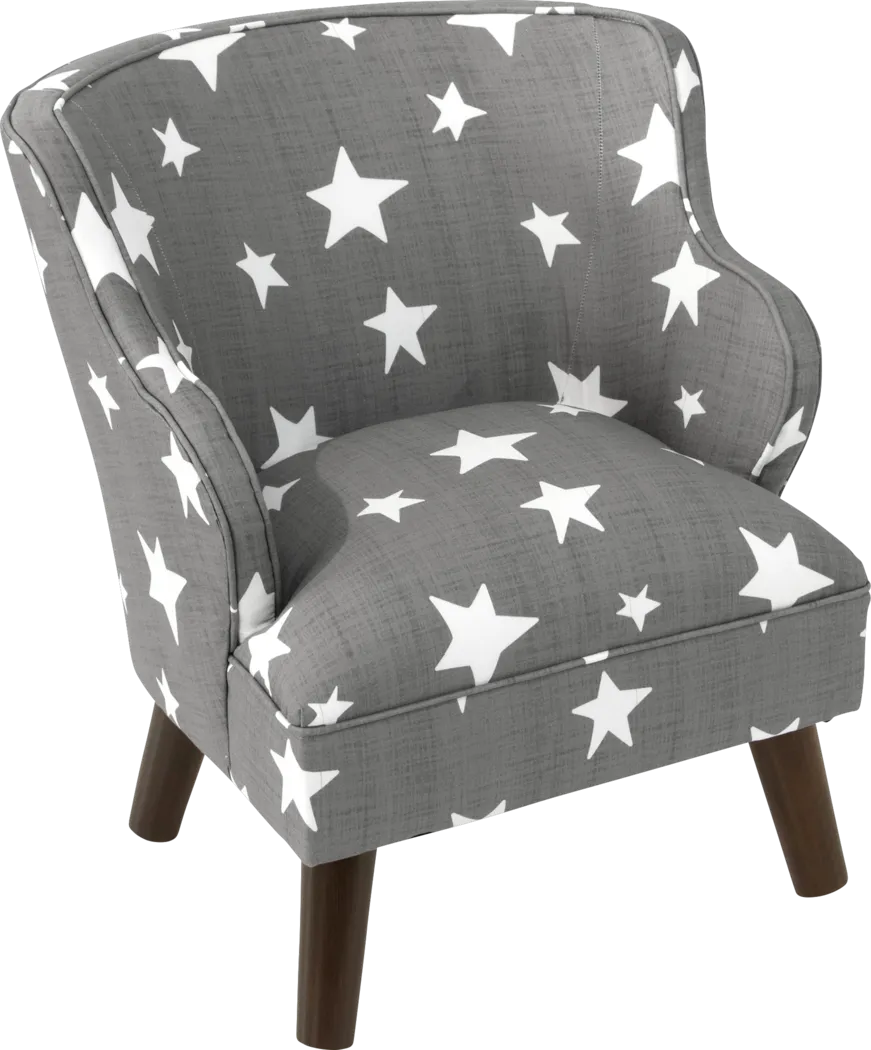 Adley Gray Toddler Accent Chair - Thumbnail - Image 1