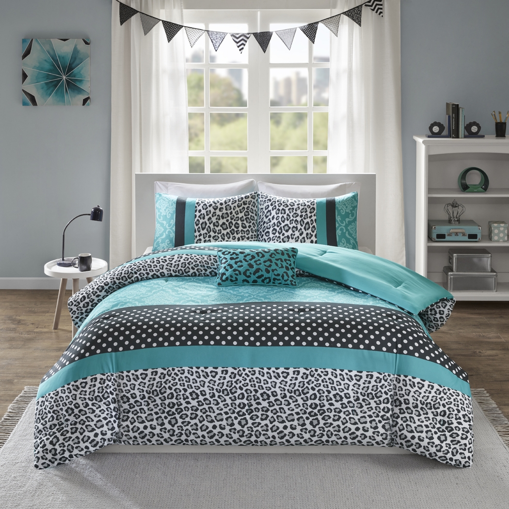 Kids Adrastea Teal Full/Queen Comforter Set - Thumbnail - Image 2