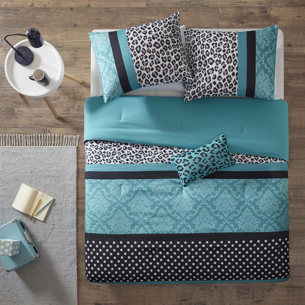 Kids Adrastea Teal Full/Queen Comforter Set - Thumbnail - Image 3