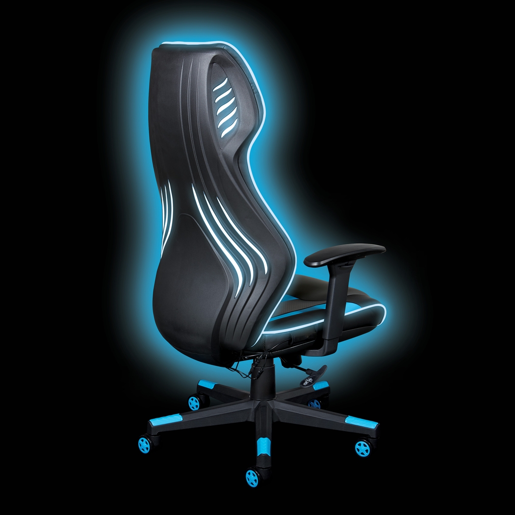 Kids Aeryn Black/Blue LED Gaming Chair - Thumbnail - Image 3