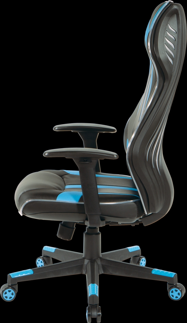 Kids Aeryn Black/Blue LED Gaming Chair - Thumbnail - Image 15
