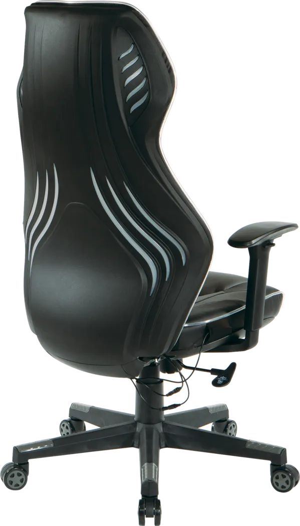 Kids Aeryn Black/Gray LED Gaming Chair - Thumbnail - Image 4