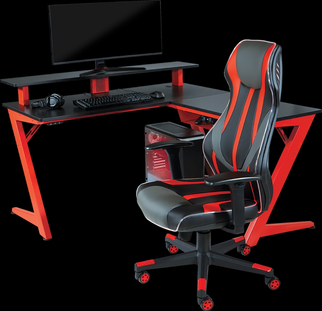 Kids Aeryn Black/Red LED Gaming Chair - Thumbnail - Image 14