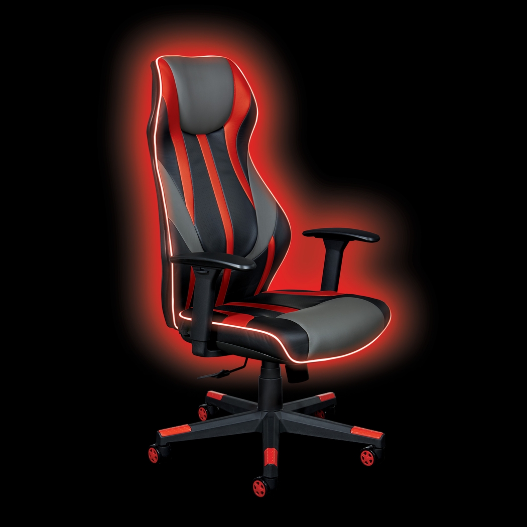 Kids Aeryn Black/Red LED Gaming Chair - Thumbnail - Image 8