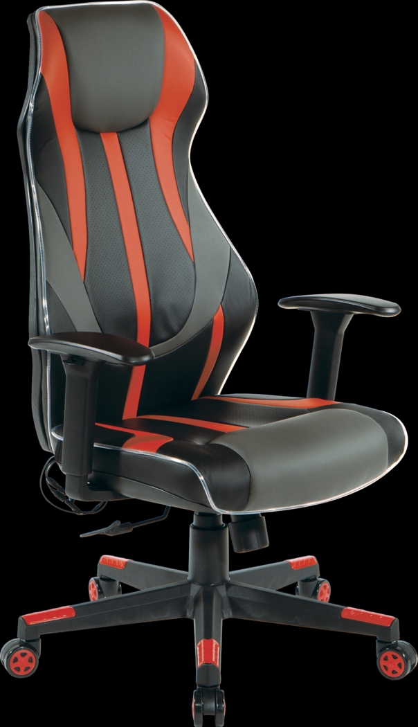 Kids Aeryn Black/Red LED Gaming Chair - Thumbnail - Image 1