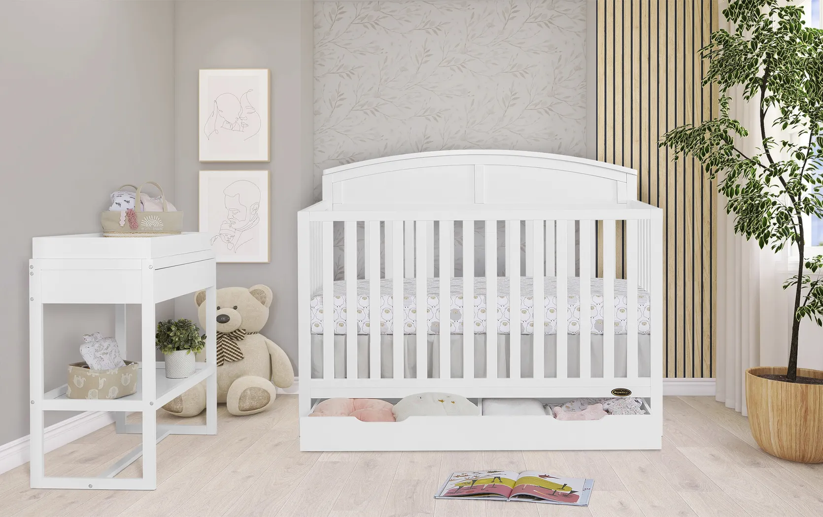 Kids Aezine White Convertible Crib - Thumbnail - Image 3