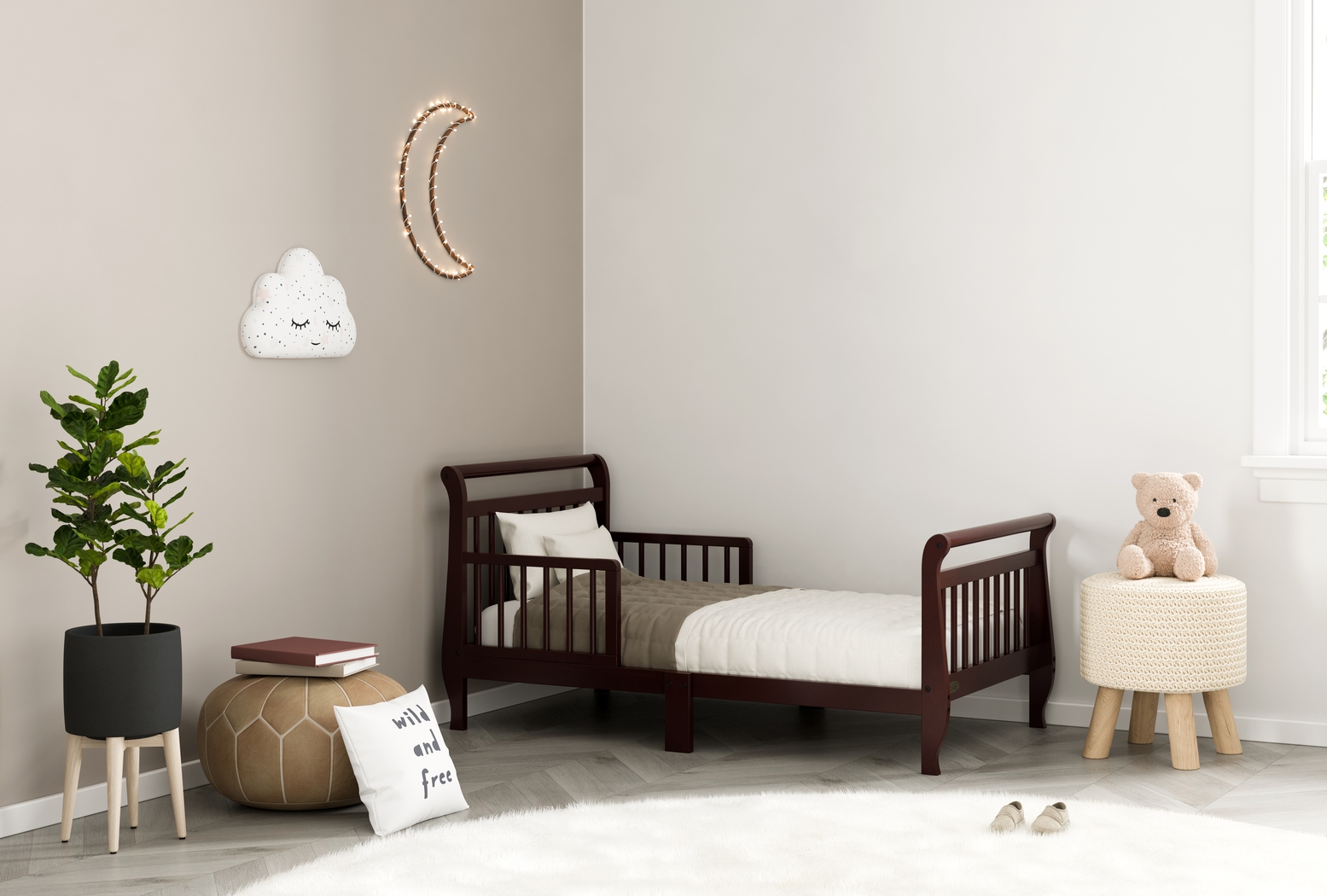 Kids Agoasi Espresso Toddler Bed - Thumbnail - Image 2