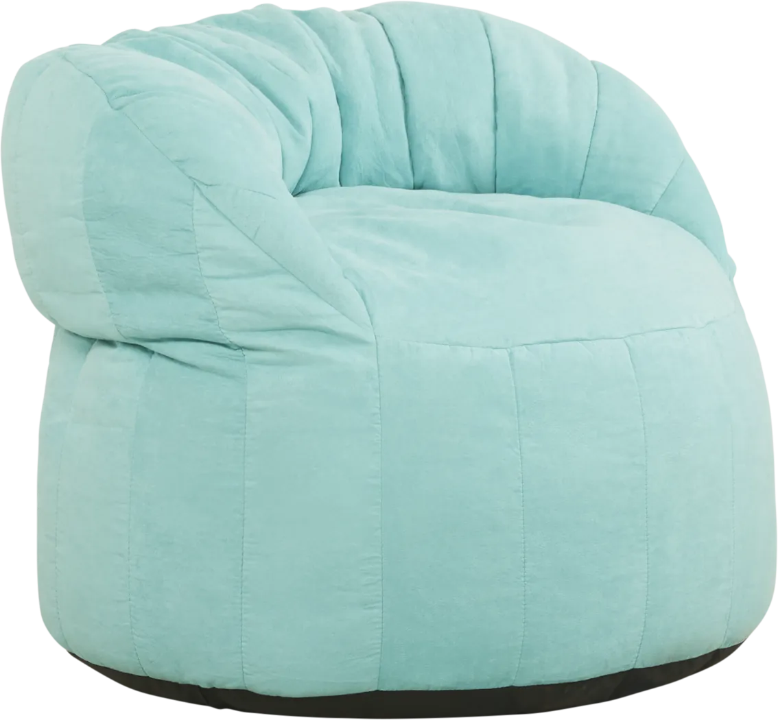Kids Aidyn Teal Bean Bag Chair - Thumbnail - Image 1