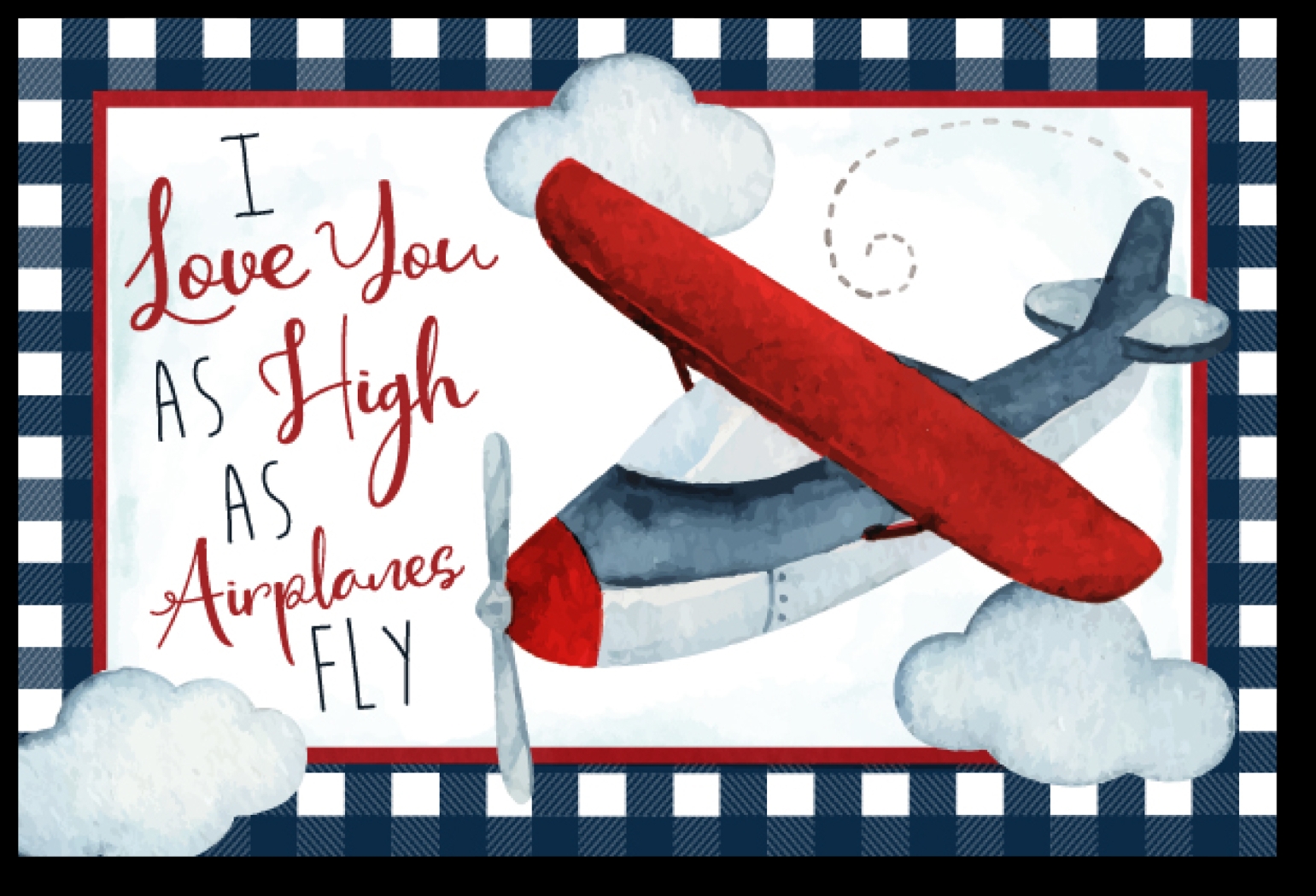 Kids Airplane Adventures I White Artwork - Thumbnail - Image 1