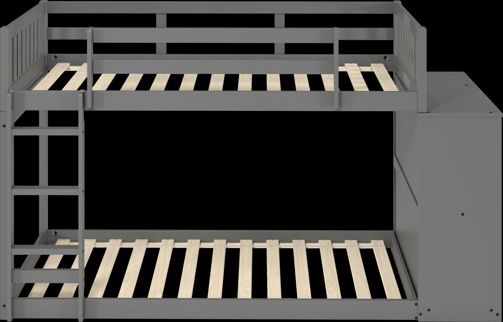 Kids Aklina Dark Gray Twin/Twin Bunk Bed with Dresser - Thumbnail - Image 6