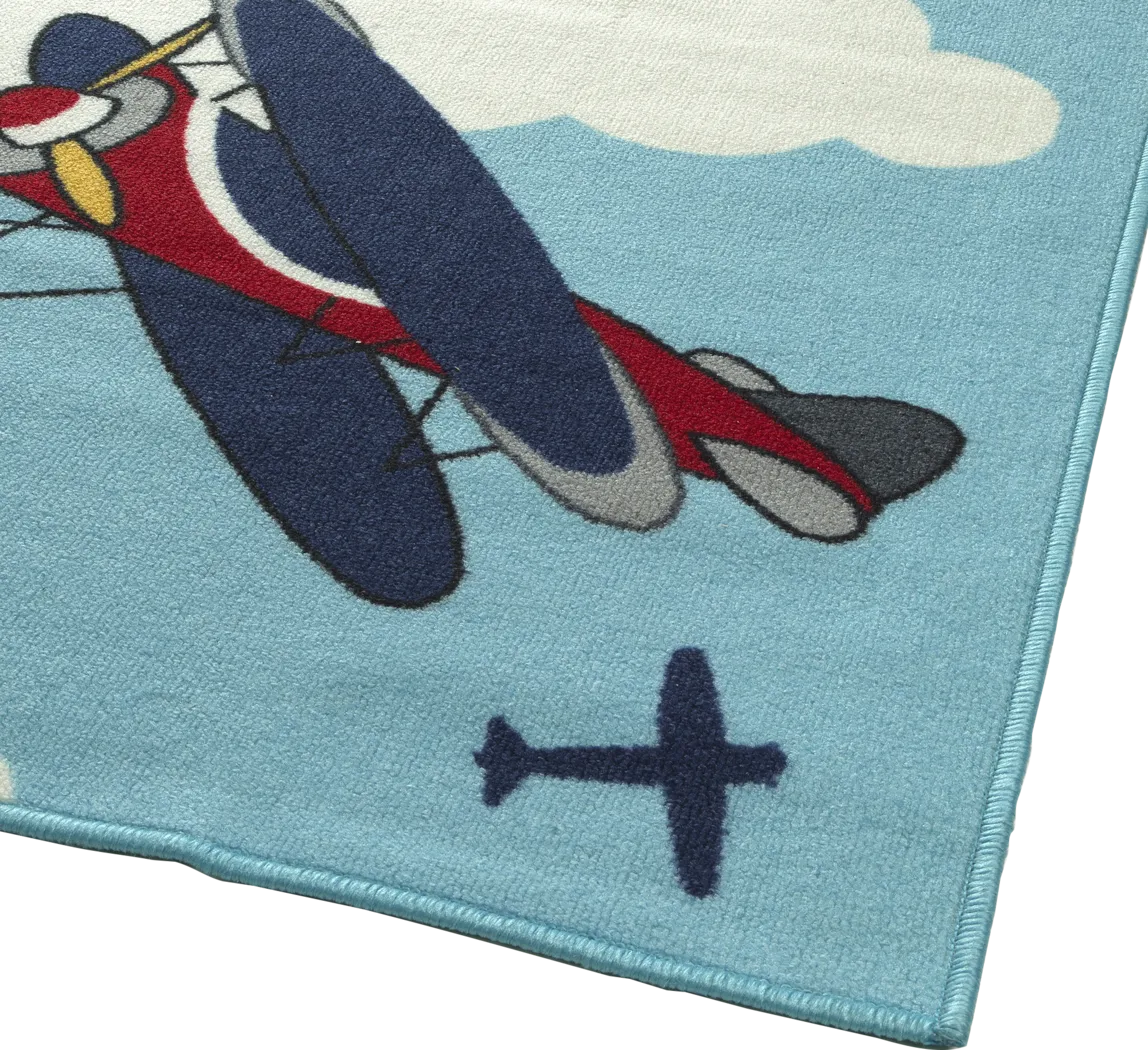 Kids Alburger Blue 7' x 9' Rug - Thumbnail - Image 3