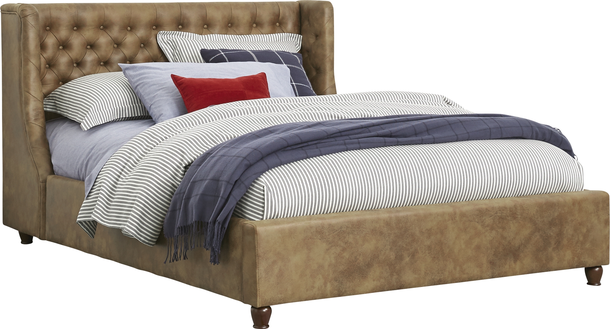 Kids Alena Brown 3 Pc Full Upholstered Bed - Thumbnail - Image 1