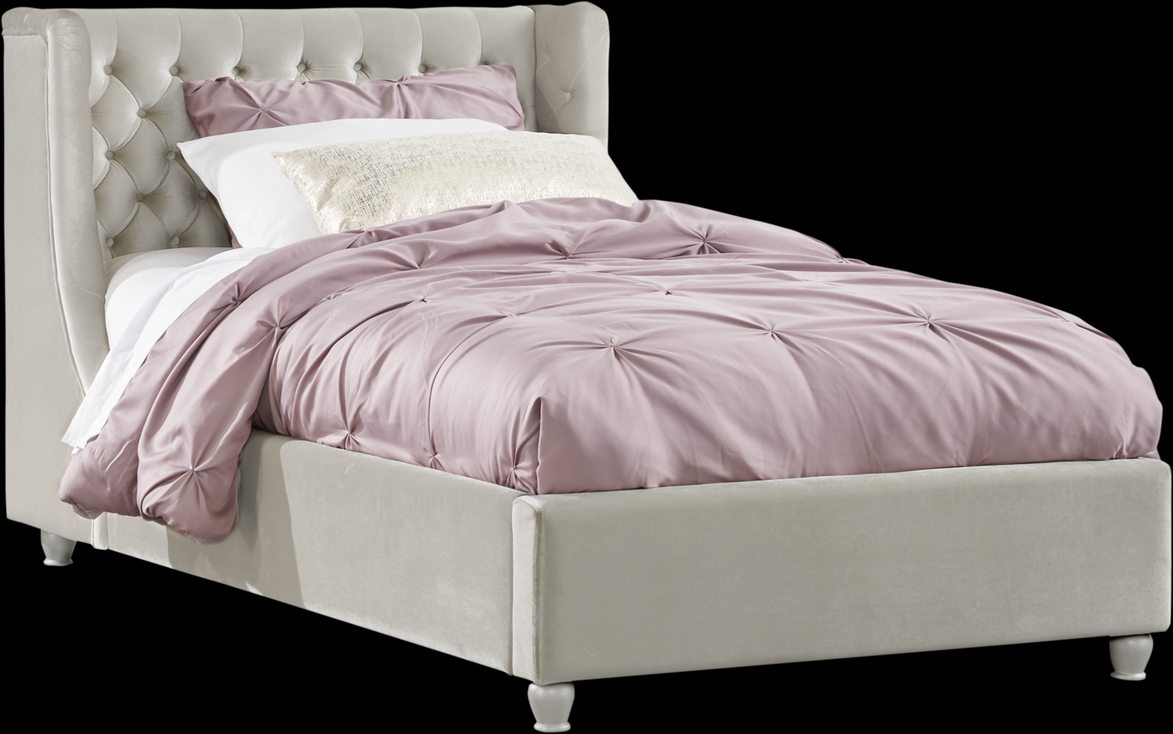 Kids Alena Champagne 3 Pc Twin Upholstered Bed - Thumbnail - Image 1