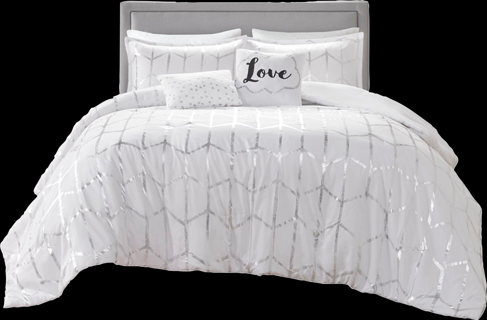 Kids Alesi Silver Twin Comforter Set - Thumbnail - Image 1