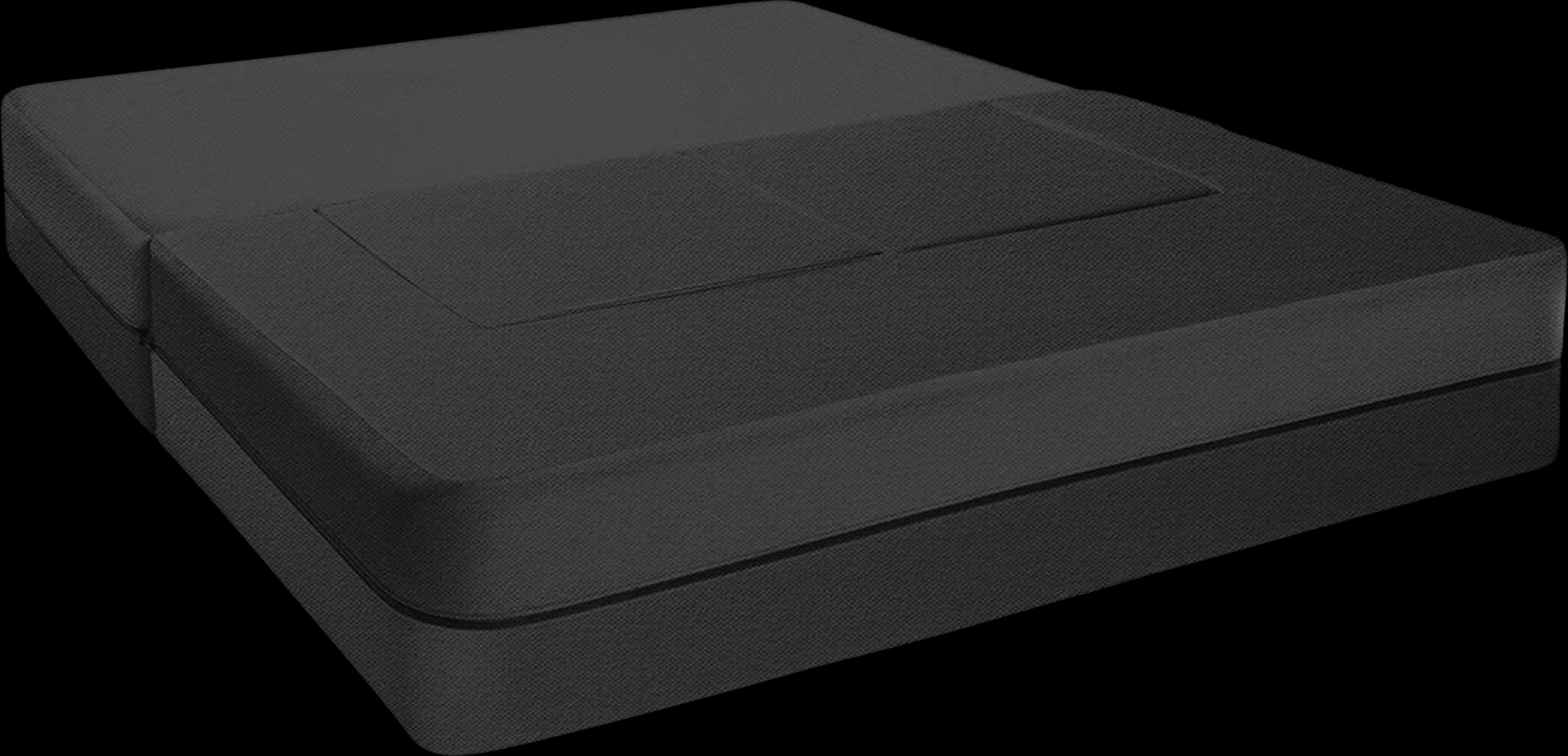 Alfy Black Convertible Loveseat and Ottomans - Thumbnail - Image 3