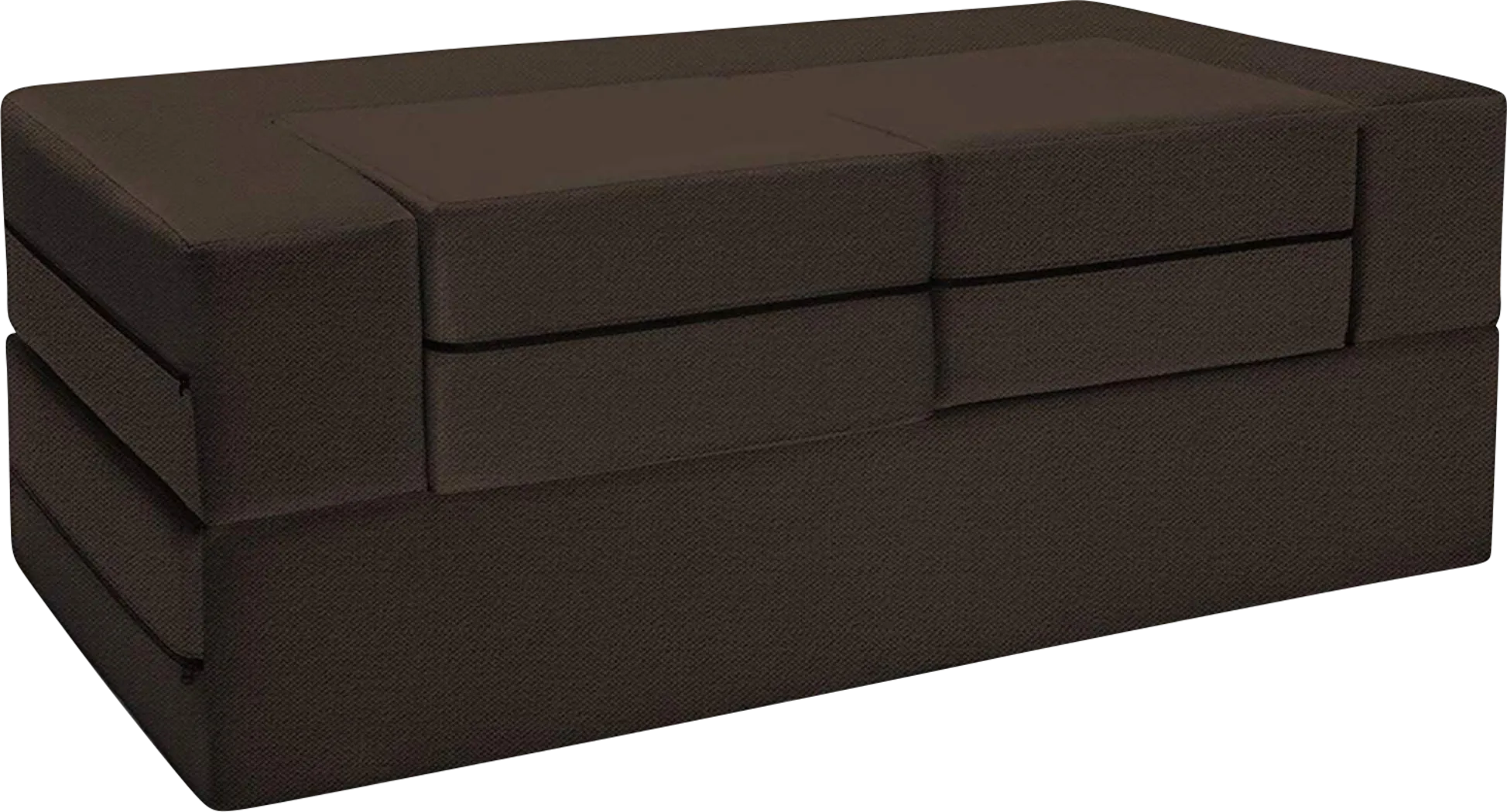 Alfy Brown Convertible Loveseat and Ottomans - Thumbnail - Image 1