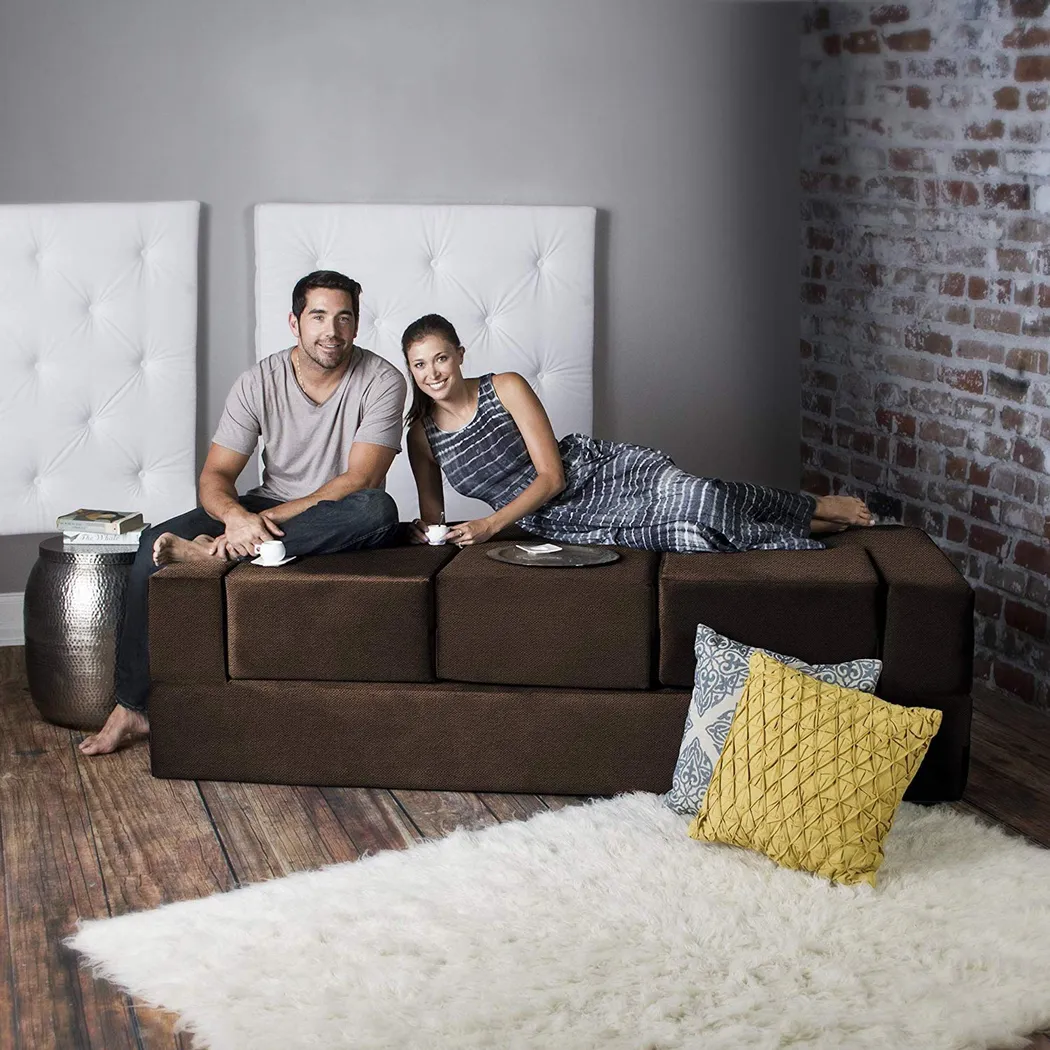 Alfy Brown Convertible Sofa and Ottoman - Thumbnail - Image 7