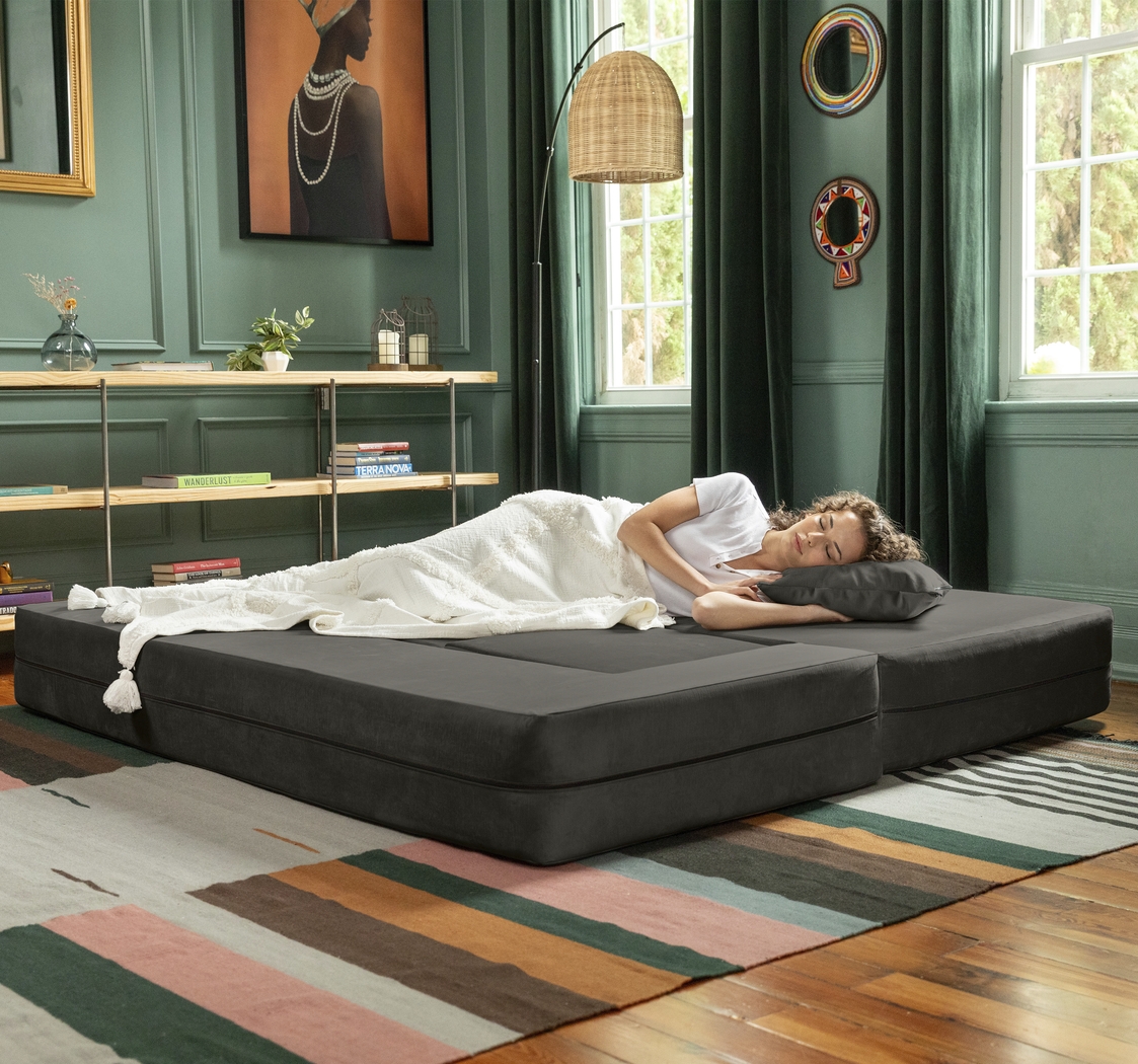 Kids Alfy Charcoal Sofa & Ottoman, Set of 4 - Thumbnail - Image 4