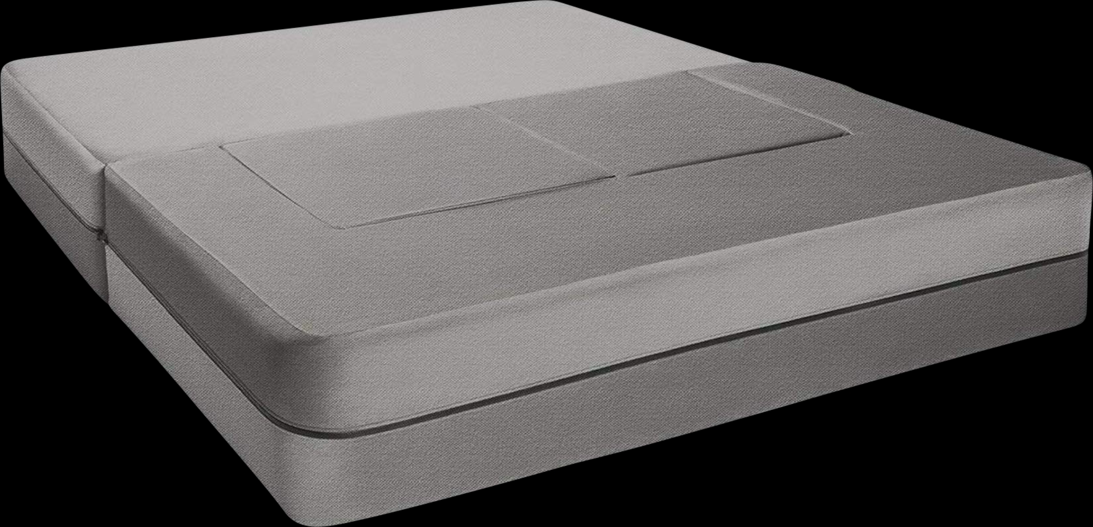 Alfy Gray Convertible Loveseat and Ottoman - Thumbnail - Image 3