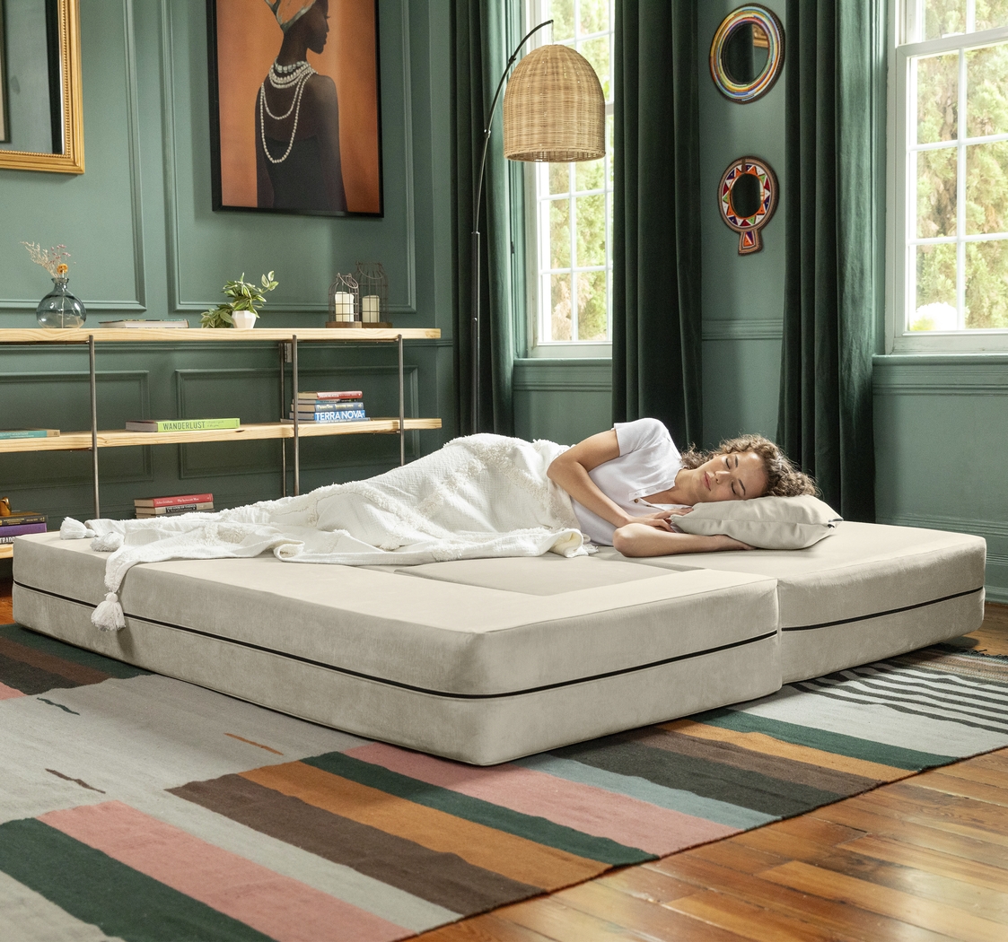 Kids Alfy Ivory Sofa & Ottomans, Set of 4 - Thumbnail - Image 4