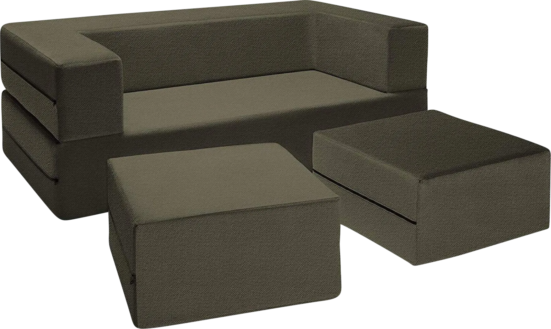 Alfy Moss Convertible Loveseat and Ottoman - Thumbnail - Image 2