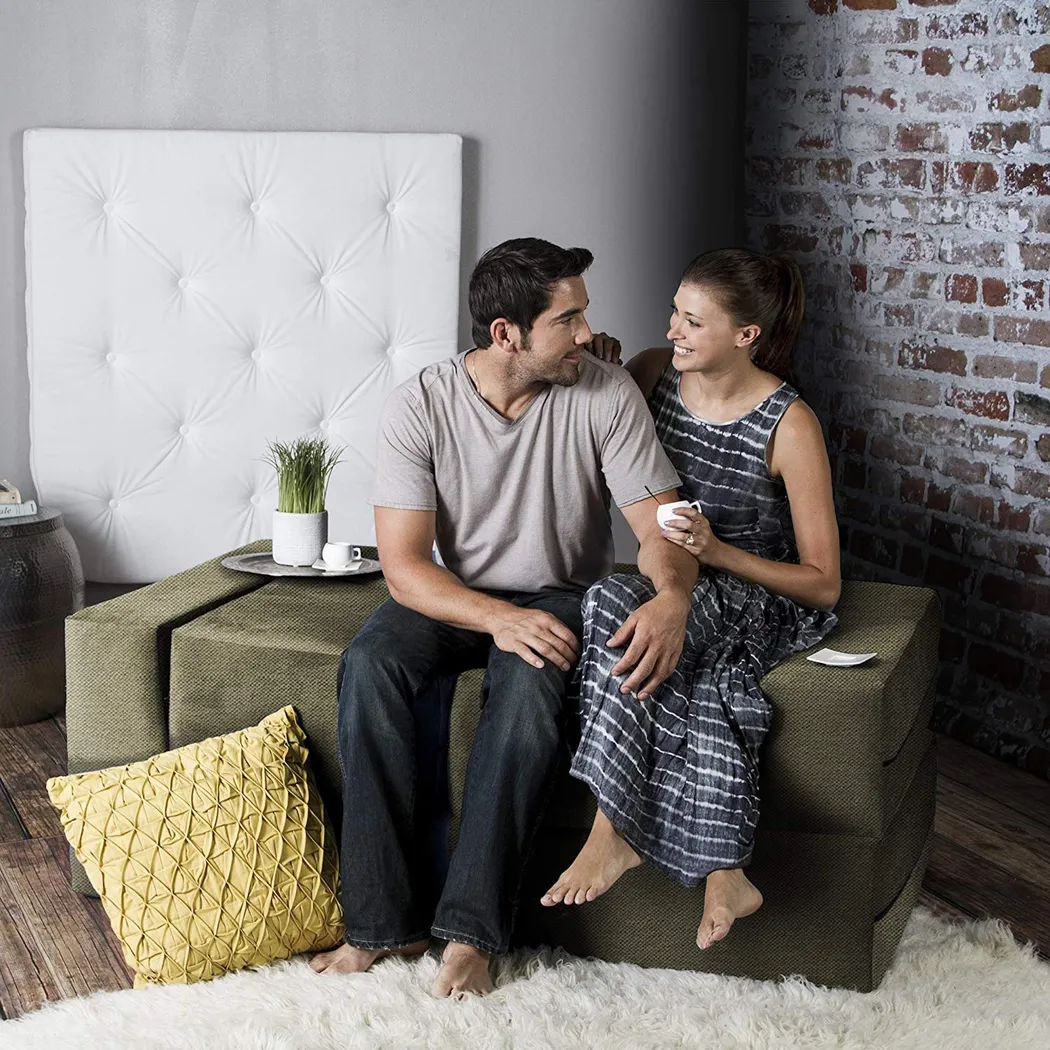 Alfy Moss Convertible Loveseat and Ottoman - Thumbnail - Image 6