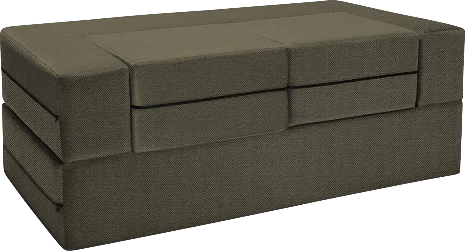 Alfy Moss Convertible Loveseat and Ottoman - Thumbnail - Image 1