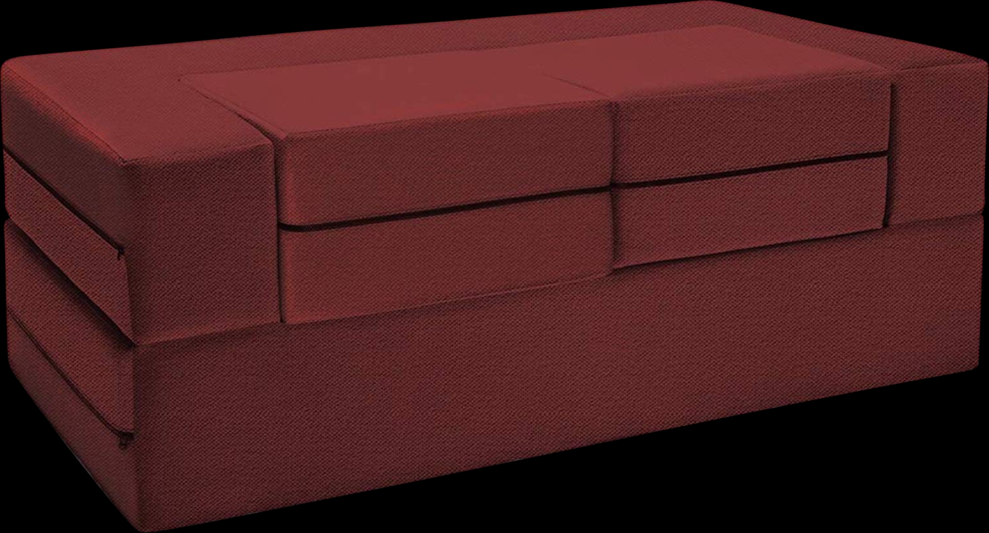 Alfy Red Convertible Loveseat and Ottoman - Thumbnail - Image 1